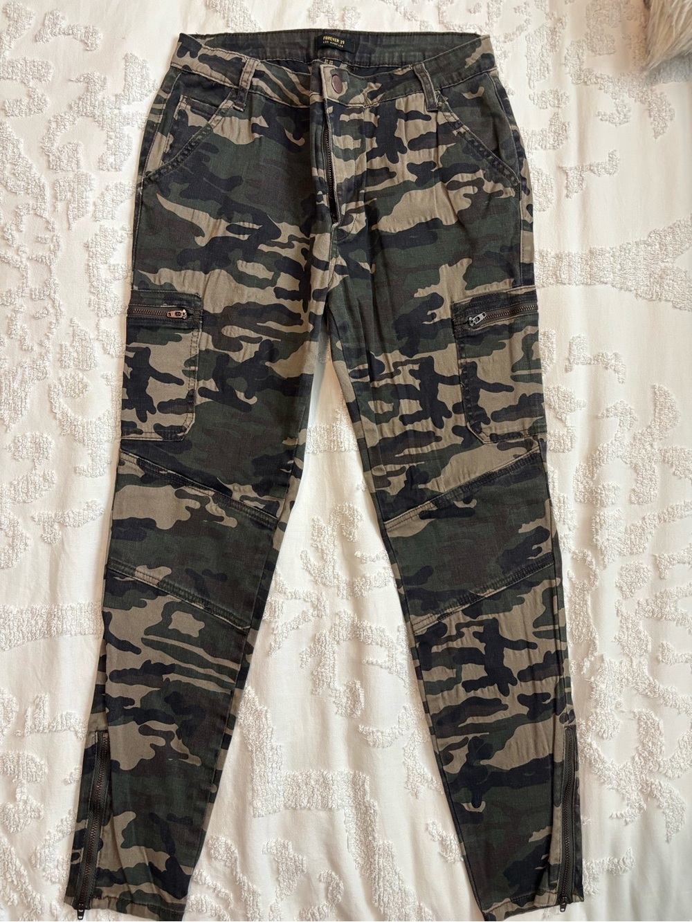 Forever 21 Kids Camo Jogger Pants - Green, Black, Tan
